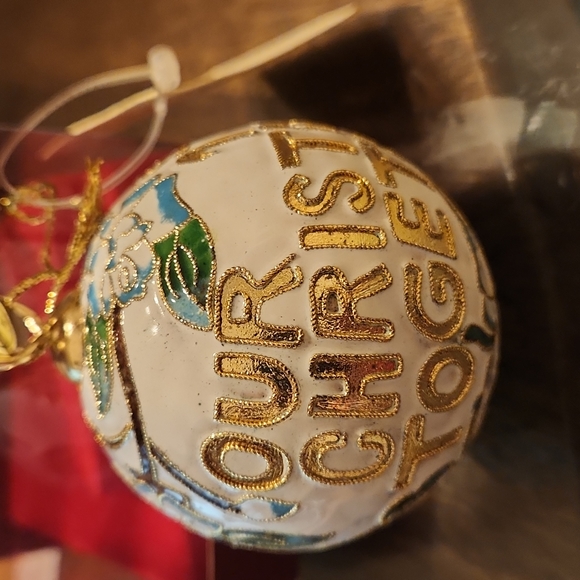 Lenox First Christmas 2001 Cloisonne Ornament - Picture 1 of 4